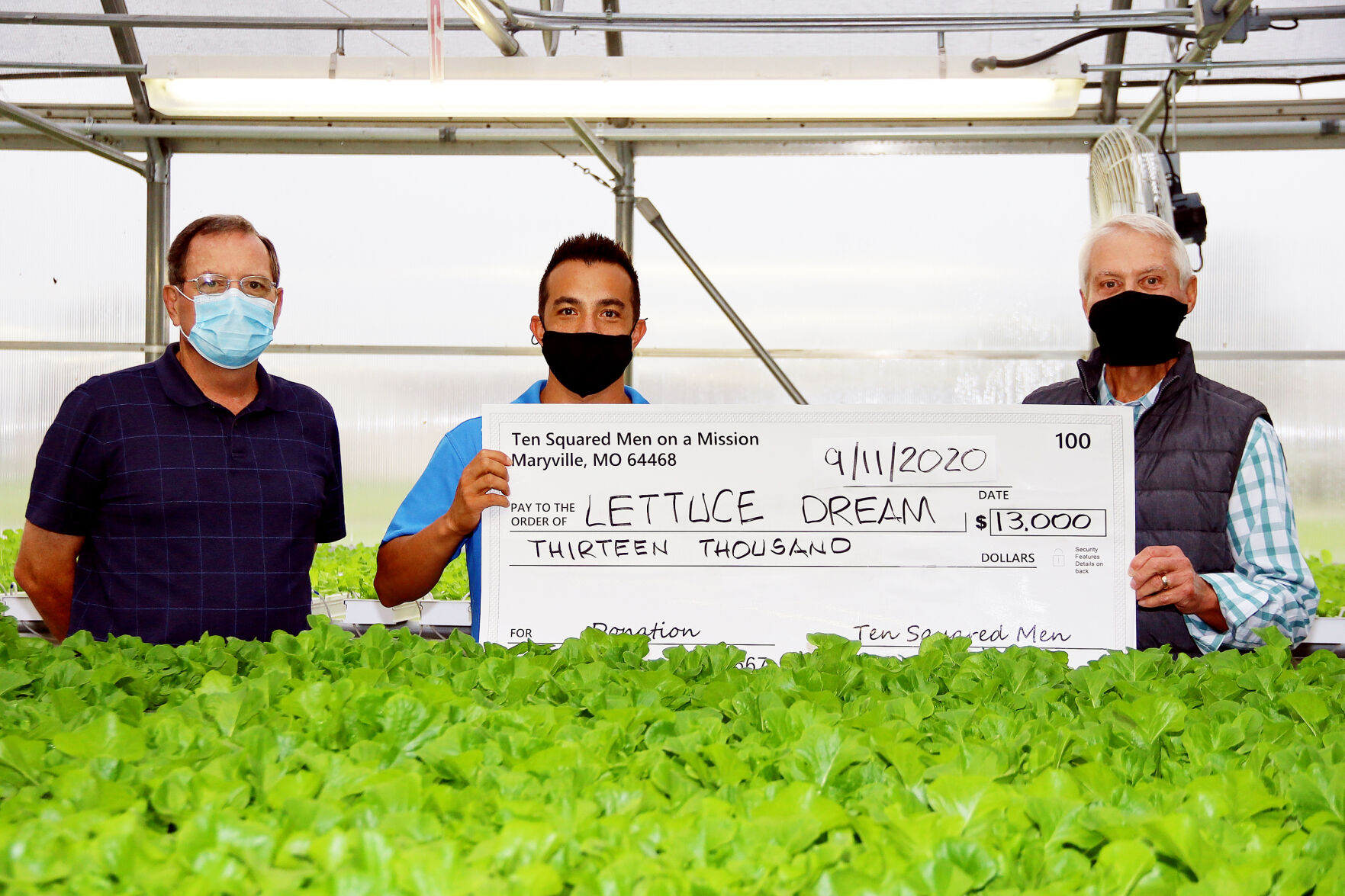 Lettuce Dream receives help from Ten Squared Men
